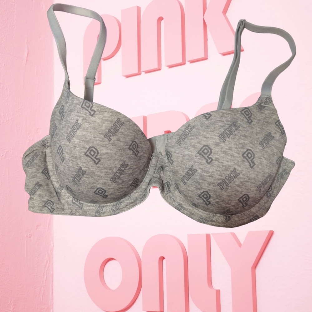PINK Victoria Secrets Gray and Pink Bra